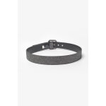 Ceinture julia en cuir argent noir