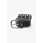Ceinture lucia en cuir velours noir