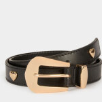 Ceinture pu coeur noir