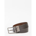 Ceinture r�versible homme en cuir marron et noire