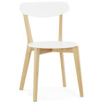Chaise candinave blanche 45x52x80 cm lorie