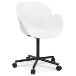 Chaise de bureau avec accoudoirs 'orion' blanche