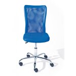 Chaise de bureau enfant  roulettes bleu dutel