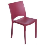 Chaise design rouge effet croco arlequin