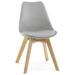 Chaise moderne 'teki' grise