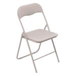 Chaise pliante en pvc beige