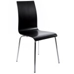 Chaise de salle  manger design 'espera' en bois noire
