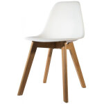 Chaise scandinave coque blanche orkney