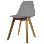Chaise scandinave coque grise orkney