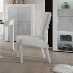 Chaise en simil cuir en couleur chne beige