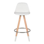 Chaise snack blanche pied en bois