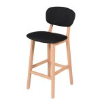 Chaise snack en tissu noire
