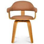 Chaise suédoise beige pivotante pied façon hêtre Chaise suédoise beige pivotante pied façon hêtre