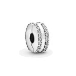 Charm clip pav� double rang pandora moments