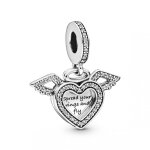 Charm pendant c?ur et ailes d'ange pandora moments Charm pendant c?ur et ailes d'ange pandora moments