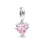 Charm pendant c?ur et arbre de vie rose - pandora moments