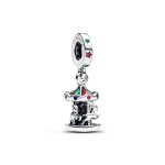 Charm pendant carrousel rotatif