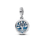 Charm pendant double arbre de l'infini luminescent