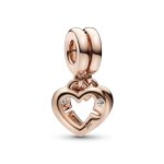 Charm pendant pandora moments - coeurs entrelac�s soeurs s�parables