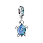 Charm pendant tortue de mer en verre de murano pandora passions - argent