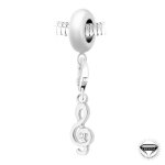 Charm perle cl de sol orn de cristaux swarovski par sc crystal paris ;