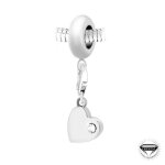 Charm perle coeur orn de cristaux swarovski par sc crystal paris ;