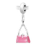 Charm perle sac  main rose par sc crystal paris ;