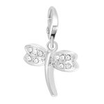 Charms et perles so charm - ch0124 - argent - charm libellule