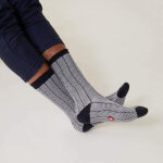 Chaussettes chevron marine en coton
