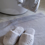 Chaussons cosy pearl grey gris en coton