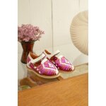 Chaussure en cuir tress alegria multi rose