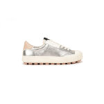 Chaussure pataugas femme tendance avec une semelle crantée épaisse - argent en cuir Chaussure pataugas femme tendance avec une semelle crantée épaisse - argent en cuir