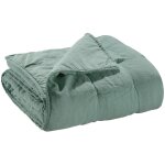Chemin de lit zeff vert de gris 90 x 240