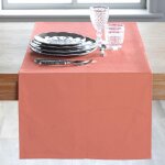 Chemin de table chem. lona - orange corail