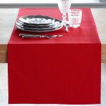 Chemin de table chem. lona - rouge