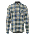 Chemise bleue en coton motif carreaux Chemise bleue en coton motif carreaux
