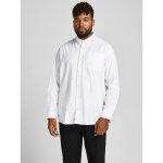 Chemise  boutons slim fit col boutonn manches longues blanc en coton trent