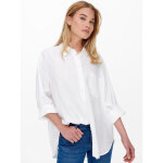 Chemise col chemise manches longues blanc en lin