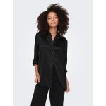 Chemise col chemise manches longues coupe plus longue noir Chemise col chemise manches longues coupe plus longue noir