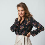 Chemise col tailleur fleurie ipa en viscose Chemise col tailleur fleurie ipa en viscose