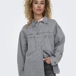 Chemise denim emmie gris en coton kara