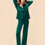Chemise - emeraude vert en soie