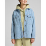 Chemise femme  manches longues - bleu clair en coton