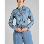 Chemise femme regular western shirt bleu ciel en coton Chemise femme regular western shirt bleu ciel en coton