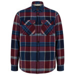 Chemise fourre homme rouge en coton