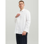 Chemise habille loose fit col chemise manches longues blanc en coton