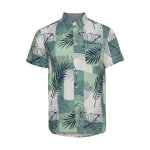 Chemise homme en viscose vert
