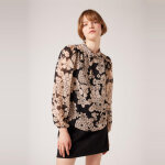 Chemise imprimée manches longues noir Chemise imprimée manches longues noir
