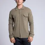 Chemise kaki en cachemire