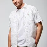 Chemise manches courtes en coton bobs orange
